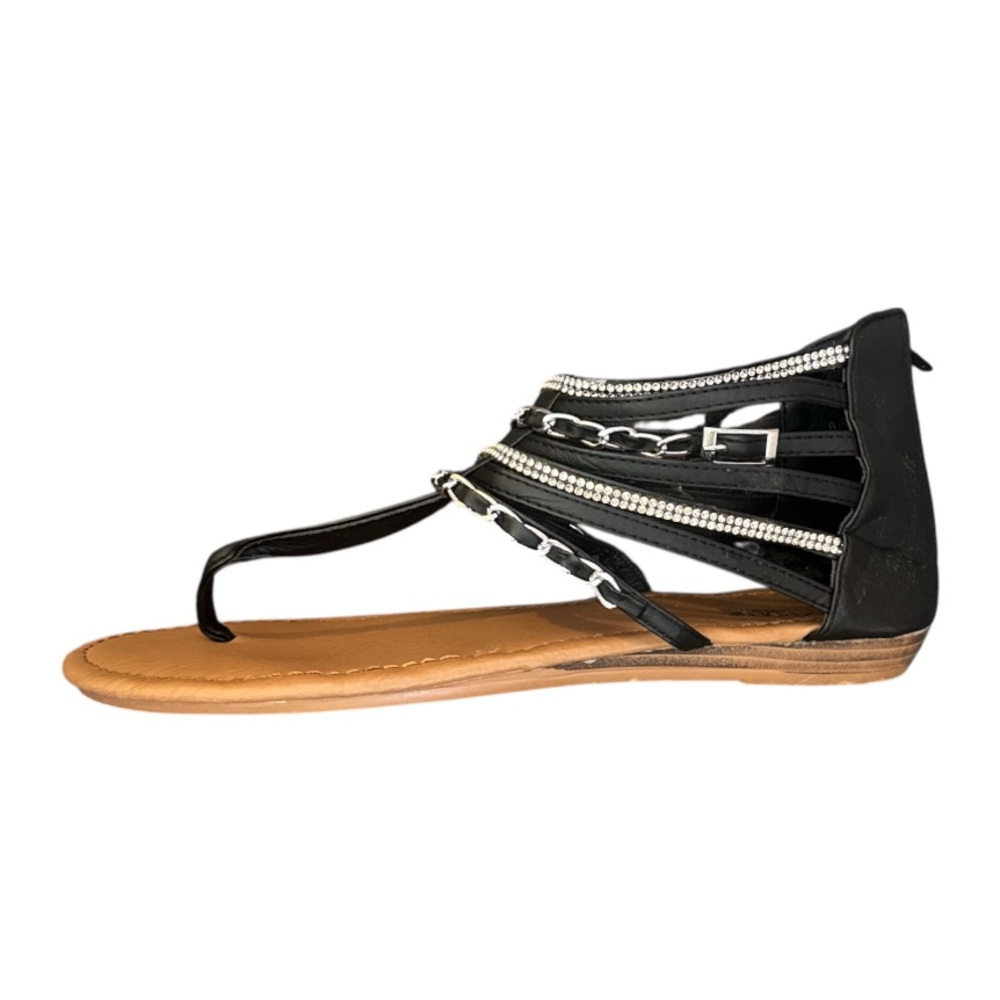 ARDENE Neutral Gladiator Flat Strappy Slip On Sandals Sz 9